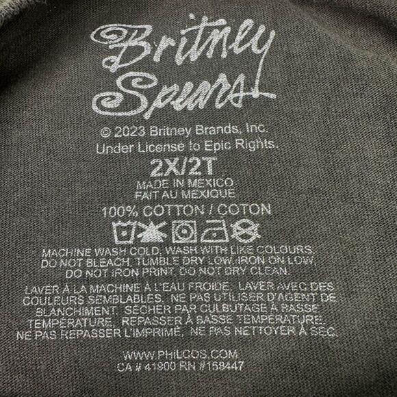 Britney Brands Britney Spears Oversized Crew Neck Tee - Size 2X - Picture 4 of 4